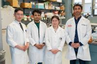 four scientist in a laboratory